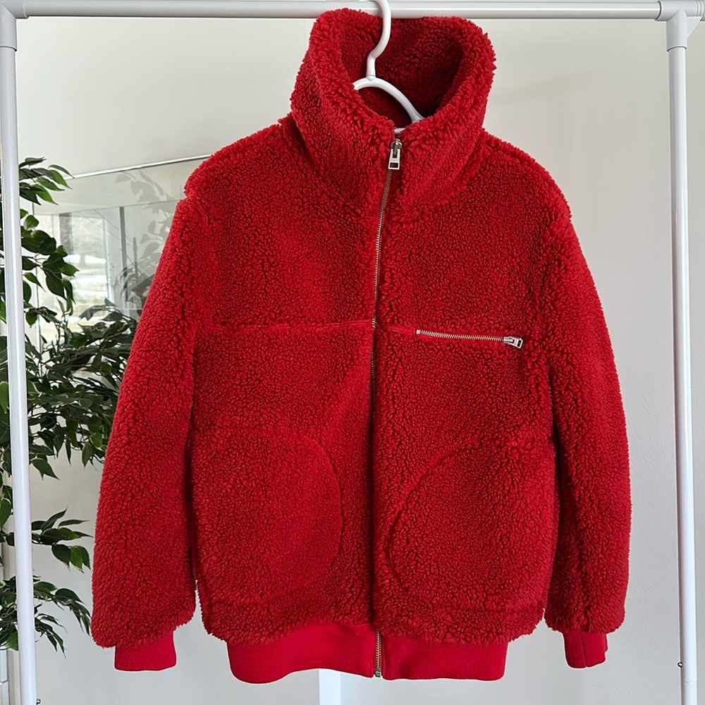Wilfred Red Teddy Jacket
